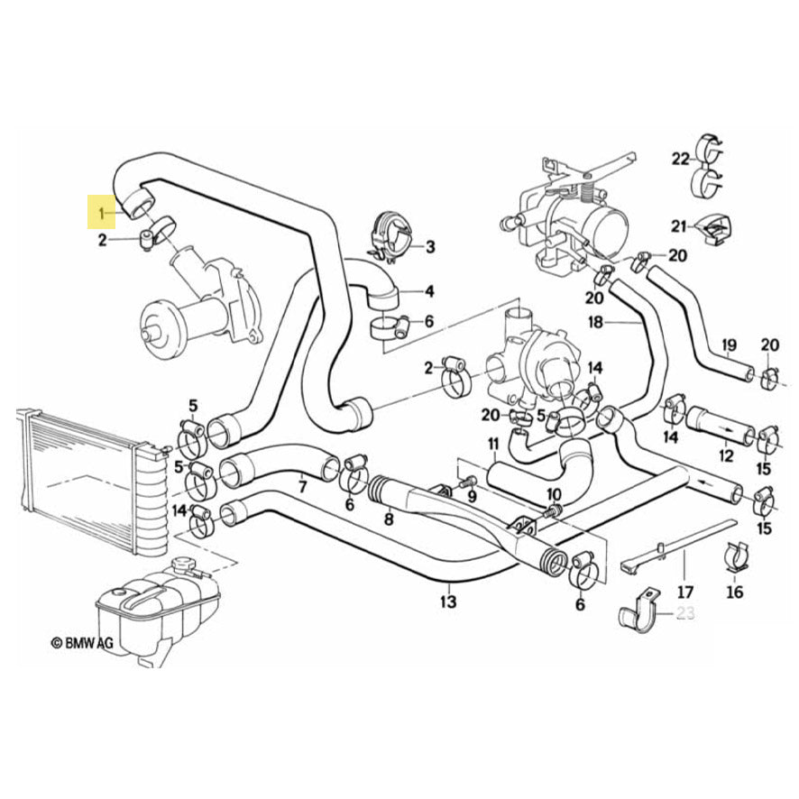 DURITE REFROIDISSEMENT SILICONE BMW E30 11531287651