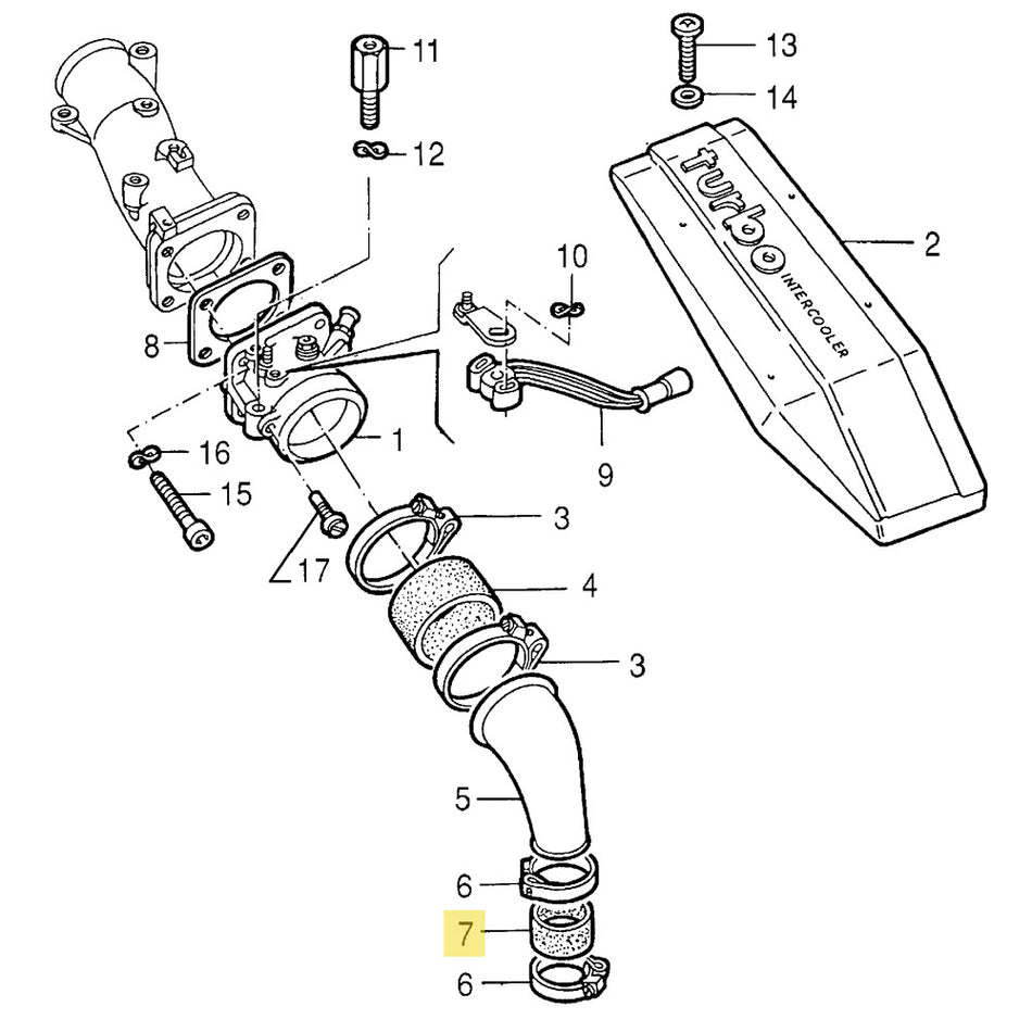 MANCHON TURBO SILICONE ALFA ROMEO 75 TURBO 60522694