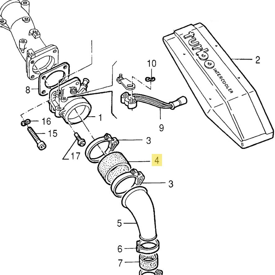 MANCHON CORPS PAPILLON ALFA ROMEO 75 TURBO 60534305