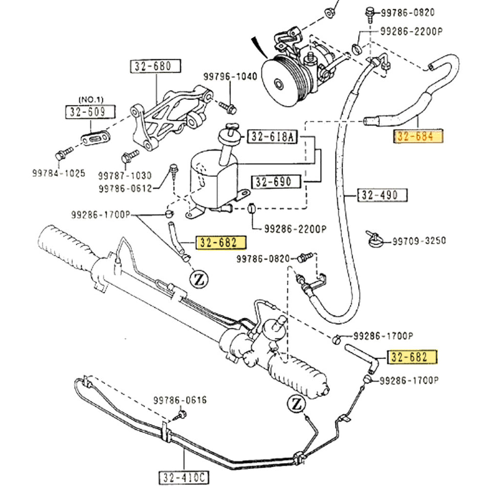 KIT DIRECTION ASSISTEE 3 DURITES SILICONE MAZDA MX5 NA 1.6L B6ZE (89-93)