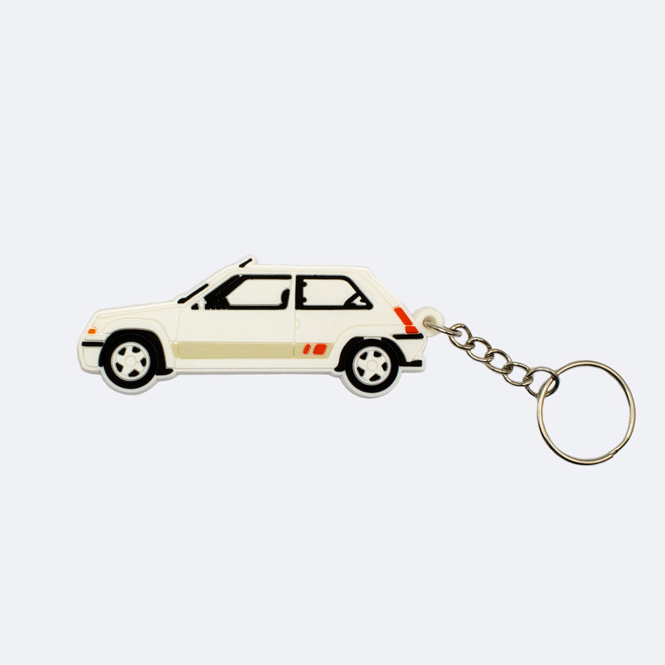 PORTE-CLÉS RENAULT SUPER 5 GT TURBO BLANC