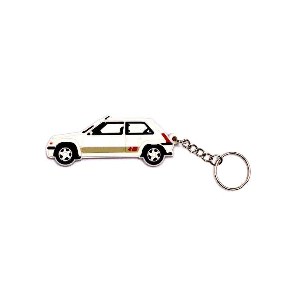 PORTE-CLÉS RENAULT SUPER 5 GT TURBO BLANCHE