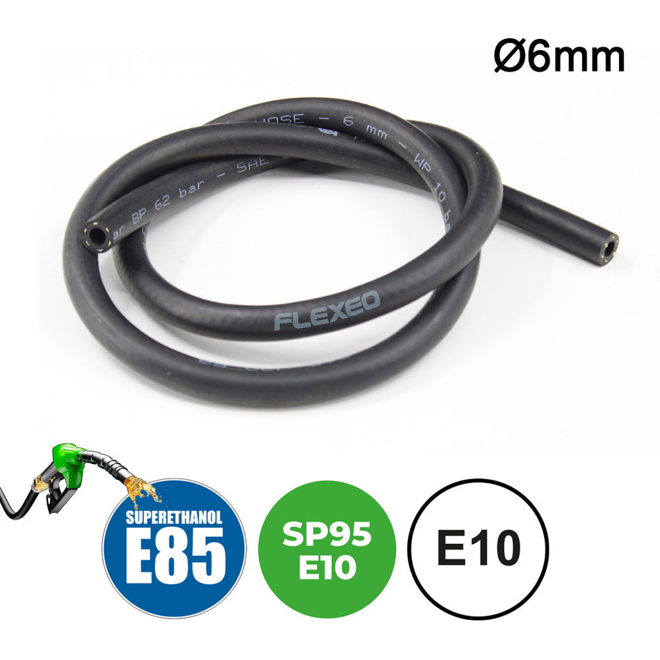 Tuyau carburant ETHANOL SUPERETHANOL E10 E85 au mètre Ø6mm