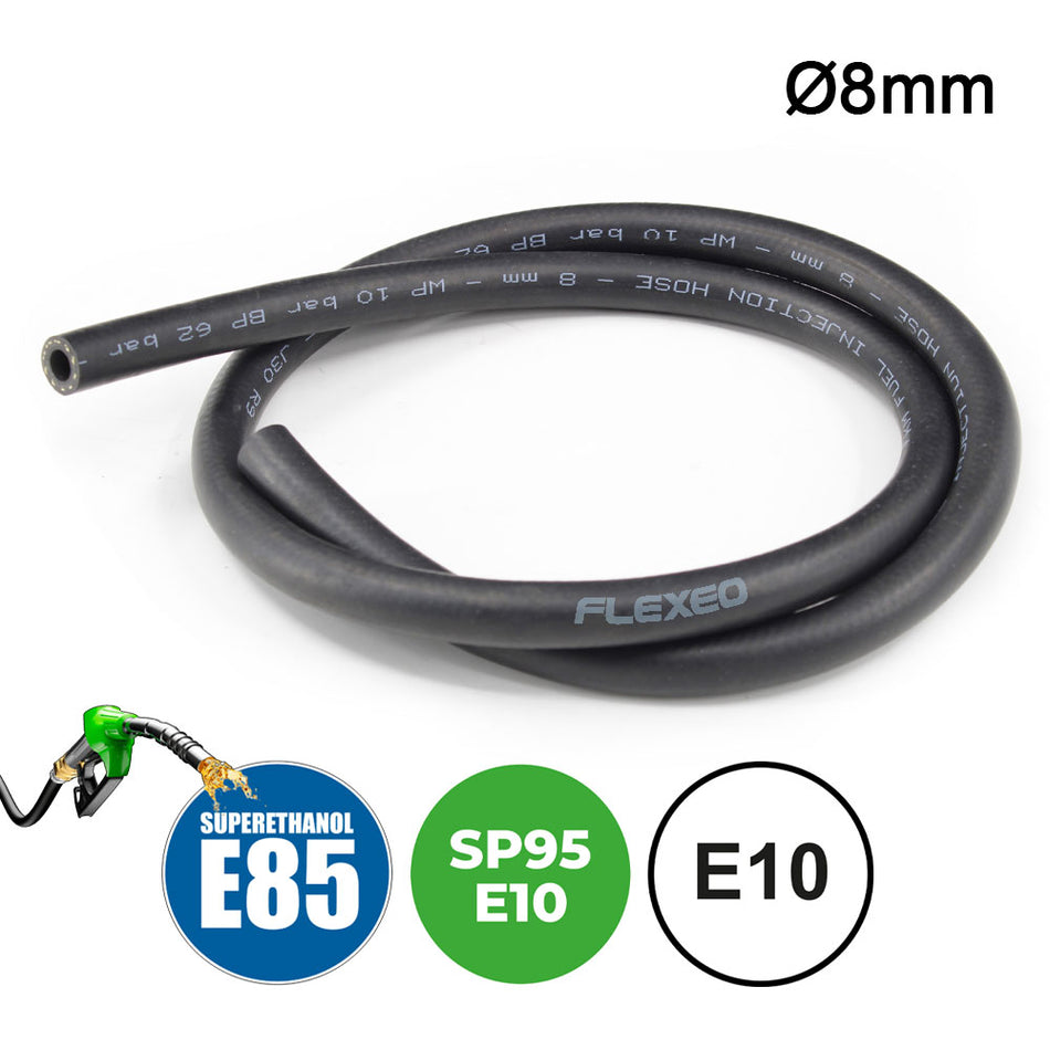 Tuyau carburant ETHANOL SUPERETHANOL E10 E85 au mètre Ø8mm