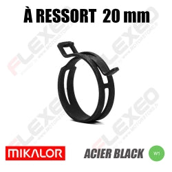 BLACK W1 Ø20mm standard spring collar