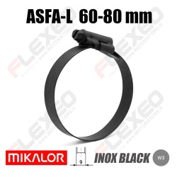 Collar ASFA-L BLACK W3 (9mm) Ø60-80mm