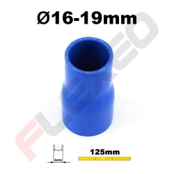 Réducteur silicone droit Ø16-19mm L.125mm 3 plys
